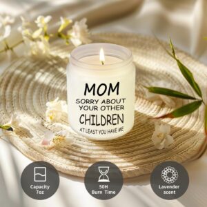 Gift for Mom from Daughter Birthday Gift for Mom from Son -7ozSoy Wax Lavender Long Burn Time Scented Candle- Unique Bday Christmas Mother Day Presents for Mother Who Wants Nothing