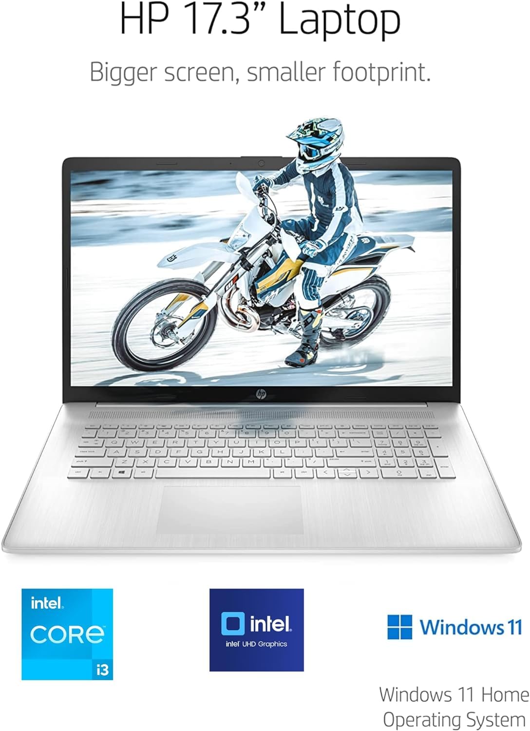 HP 2023 Newest 17 Laptop, for Business and Students, 17.3 Inch Display, Intel Core i3-1125G4 Processor, 16GB RAM, 512GB SSD, Intel UHD Graphics, WiFi, Bluetooth, USB A&C, Windows 11 Home in S Mode