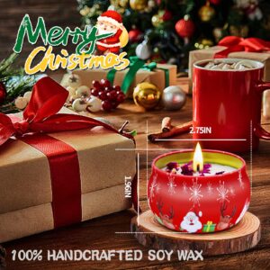 Christmas Scented Candles Gift for Women- Aromatherapy Candle for Home Scented-4.4oz Soy Wax Birthday Gifts Christmas Presents for Mother Friend Wife Sister Xmas-Thanksgiving Christmas Decorations