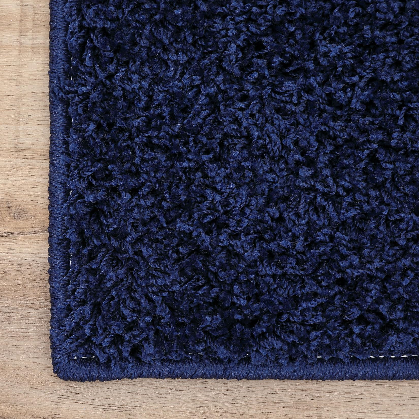 Fashionwu Blue Rugs for Bedroom 8x10 Area Rug Fluffy Shag Rug Luxurious Non-Slip Cozy Casual Solid Plush Rugs Carpet Modern Accent Rug for Living Room Bathroom Playoom, Navy Blue, 8 x 10 Feet