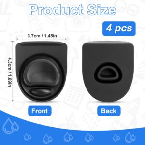 4pcs Replacement Plug for Owala, BPA Free Silicone Sealing Plug Accessories Top Replacement Lid Bottle Cap Mouth Stopper Gasket Compatible with Owala FreeSip 19/24/32/40oz(Black)