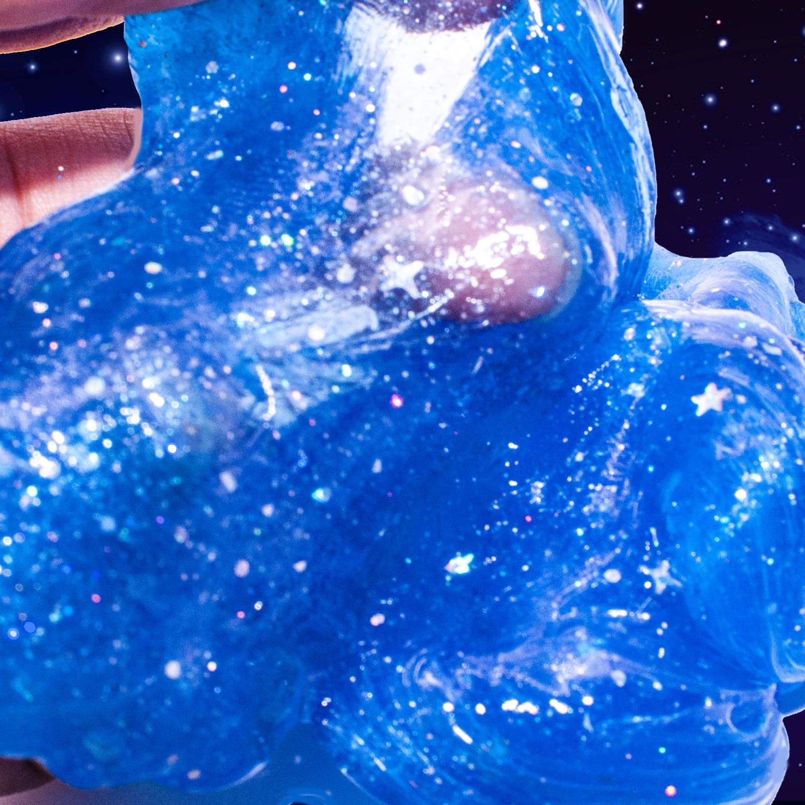 24 Pack Blue Galaxy Star Slime,Party Favor for Kids Girls & Boys,Non Sticky, Stress & Anxiety Relief, Wet, Super Soft Sludge Toy