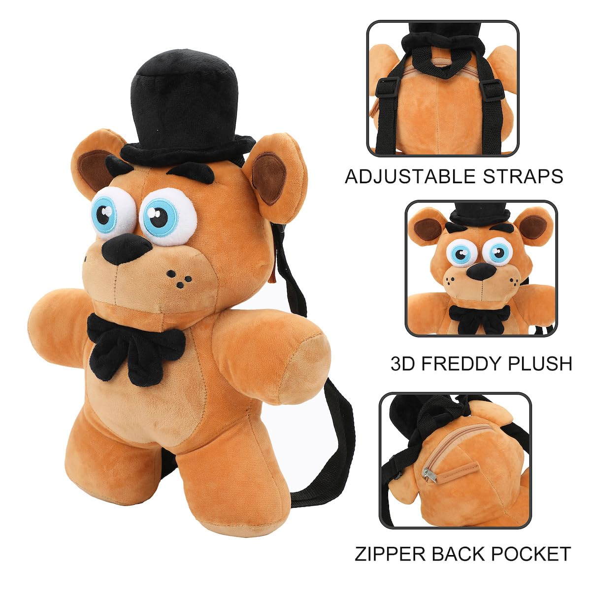 Bioworld Five Nights At Freddy's Freddy Fazbear Plush Mini Backpack