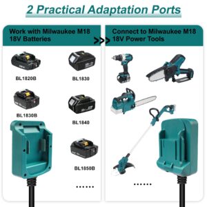 TAIRDA Battery Adapter for Makita 18V Battery to for Makita 18V Cordless Power Tools, with 59inch Cable, Blue (Adapter Only)