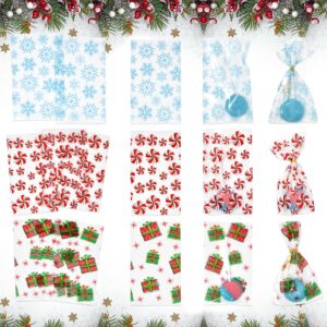 Gift Boutique 600 Small Christmas Treat Bags 3" x 5" with 600 Twist Ties Holiday Plastic Cellophane Bag for Making Your Own Lollipop Cake Pops Candy Lolly Chocolate & Cookies Easy Gift Wrapping Cello