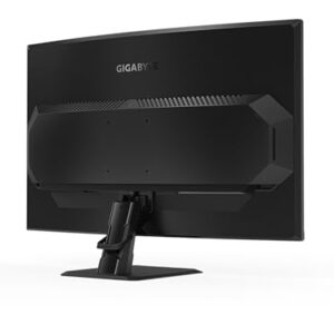 GIGABYTE GS32QC 31.5" 165Hz 1440P Curved Gaming Monitor, 2560x1440 VA 1500R Display, 1ms (MPRT) Response Time, HDR Ready, 1x Display Port 1.4, 2X HDMI 2.0,Black