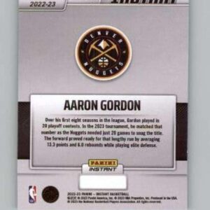 2023 Panini Instant NBA Champions Denver Nuggets (from box set) #7 Aaron Gordon NBA Basketball Trading Card