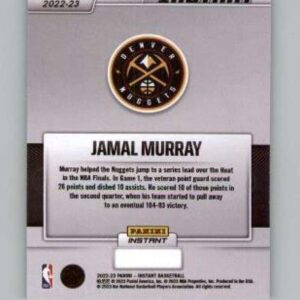 2023 Panini Instant NBA Champions Denver Nuggets (from box set) #11 Jamal Murray NBA Basketball Trading Card