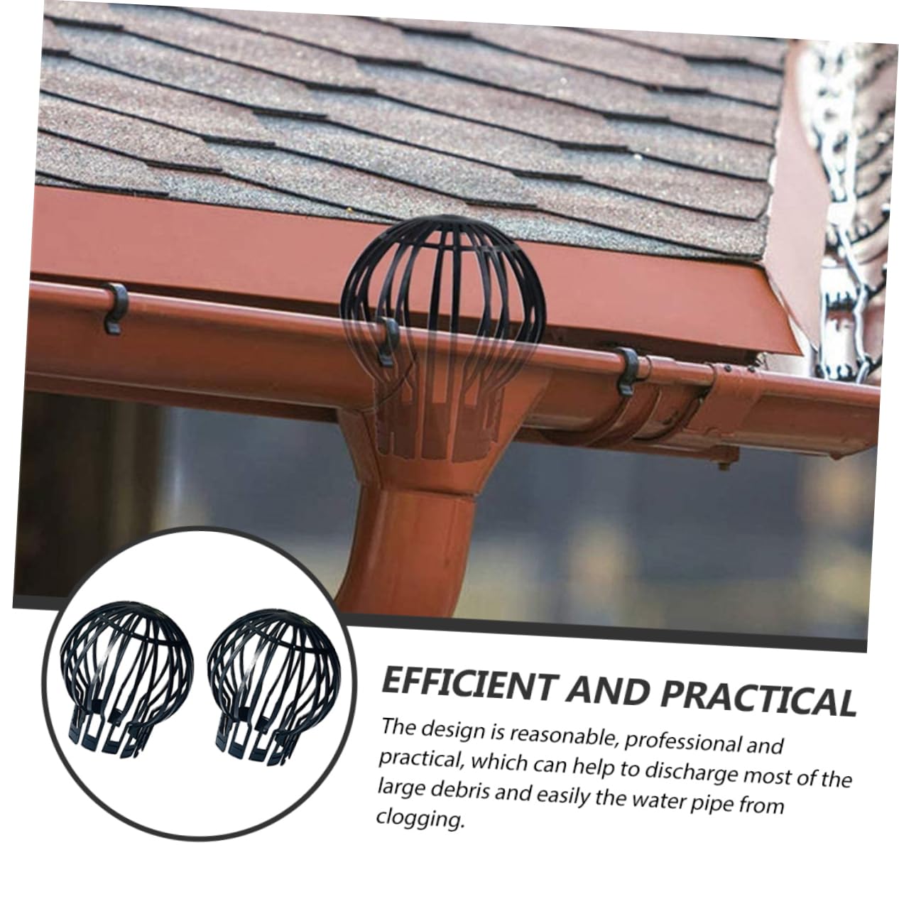 4 Pcs Eaves Filter Cover Round Balloons Expanding Water Hose mesh Filter roof Leaf Guard Gutter Leaf Strainer Gutter Topper Drainage Strainer Cover Draining Tube Filter Cover