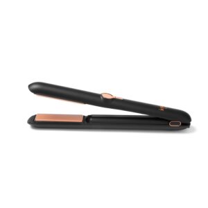 ion luxe cordless flat iron 1", travel friendly, 35 minutes of charge, 6 heat settings, auto-shut off, no cord tangling