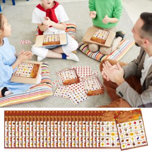 Shappy 39 Pcs Fall Bingo Game Cards Sets for Adults 28 Players Fall Festival Party Games Autumn Bingo Cards for School Classroom Family Activities Thanksgiving Party Supplies Decoration