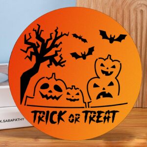 Halloween Stencils, 12" Large Reusable Painting Stencils, Round Happy Halloween Ghost Templates for Crafts, Home Decor, and DIY Projects - 12 PCS (Halloween 03)