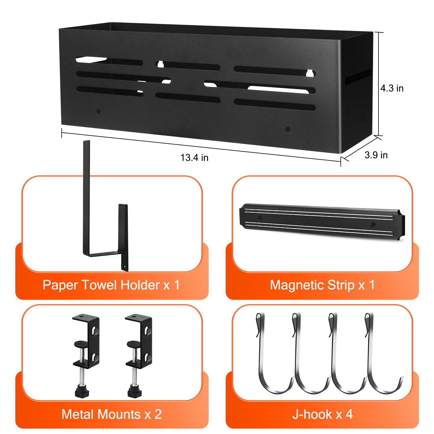 Griddle Caddy for Blackstone 28''/36'' Griddle, Grill BBQ Accessories Holder with Magnetic Strip & Paper Towel Holder, Space Saving Storage Caddy for Grill