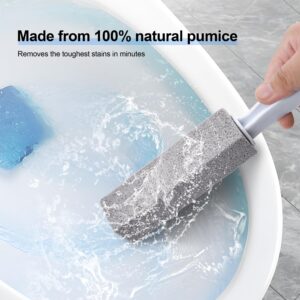 2 Pack Pumice Stone,Pumice Cleaning Stone with Handle,Pumice Stone Toilet Cleaner Tool Stain Remover for Toilet,Kitchen,Bathtubs,Pool,Bathroom,Grill,Household