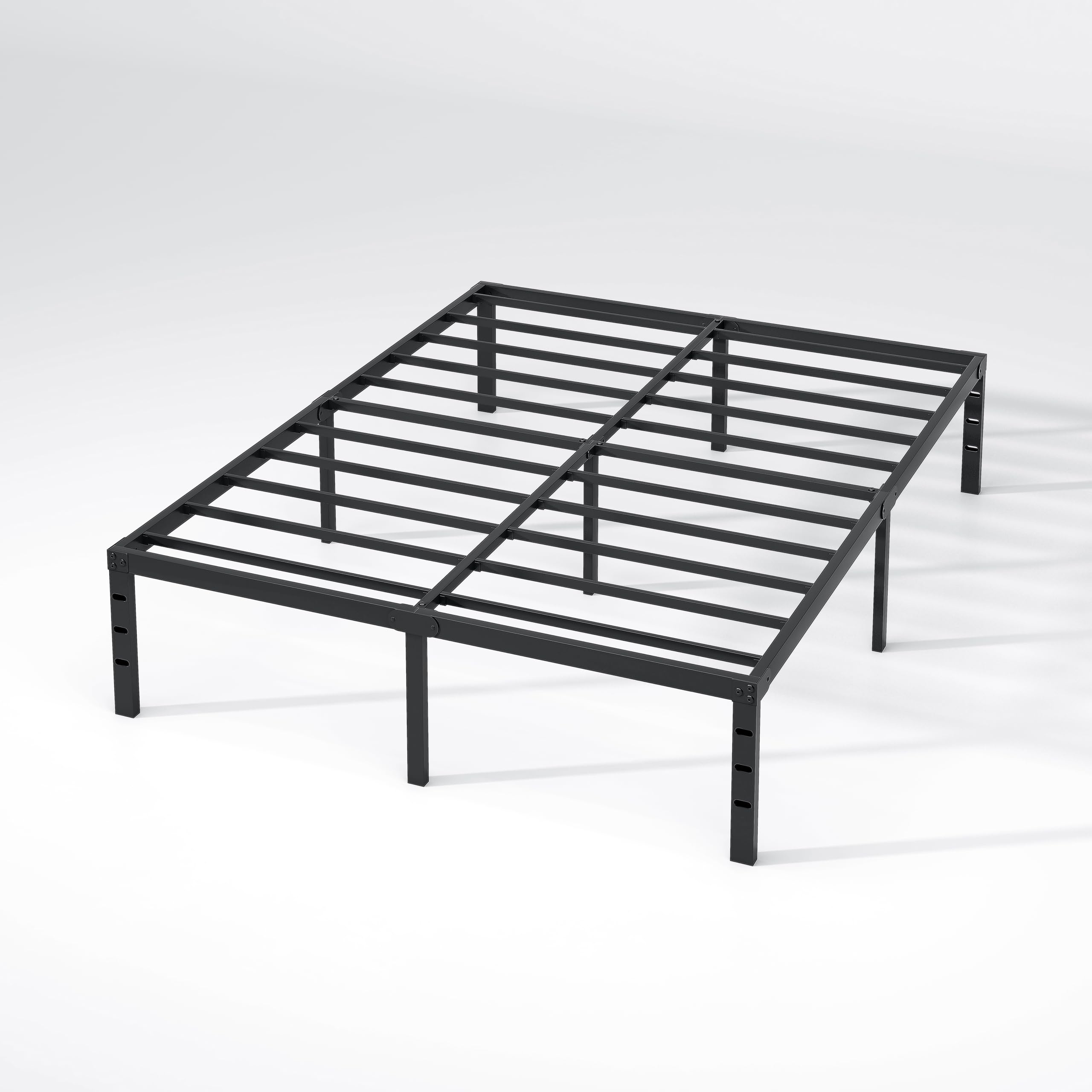 NEW JETO Simple and Atmospheric Metal PlatformStorage Space Under The Bed Heavy Duty Frame Bed, Sturdy Queen Size Bed Frame, 16 Inch, Queen