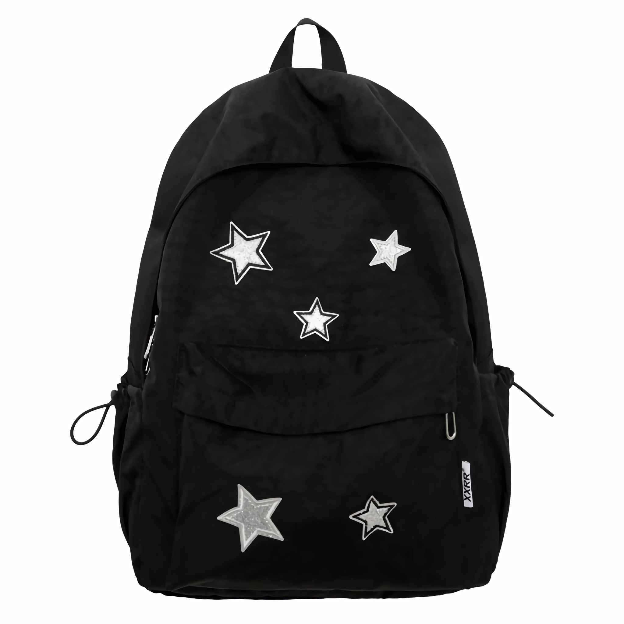 Lefe Liee cute y2k star backpack for women, kawaii canvas aesthetic bookbag, preppy grunge simple emo trendy backpack bag