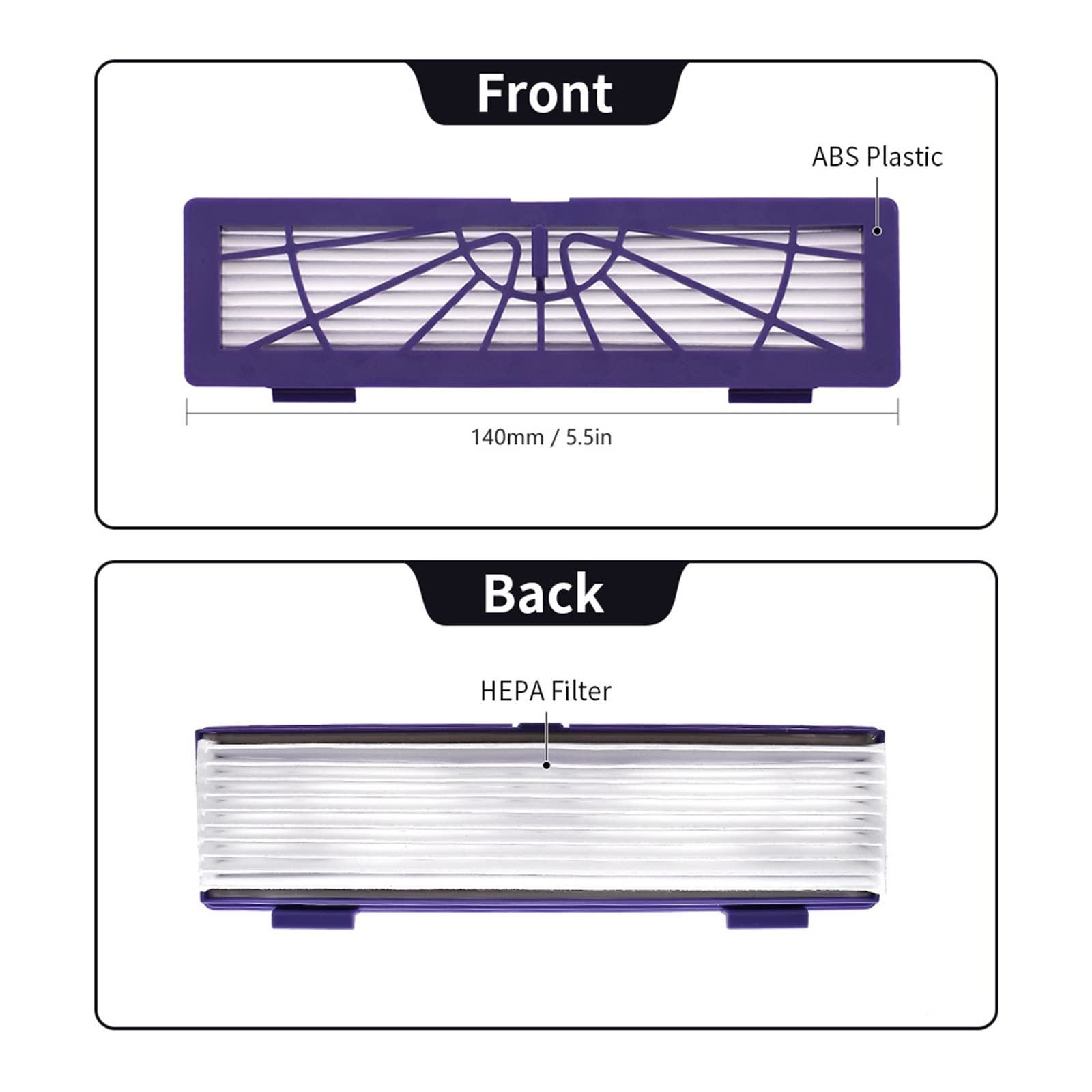 Filter, Compatible for Neato. Connected D3 D4 Botvac D Series D7 D75 D5 D80 D85 Classic 65 70e 75 80 85 Robot Vacuum Accessories