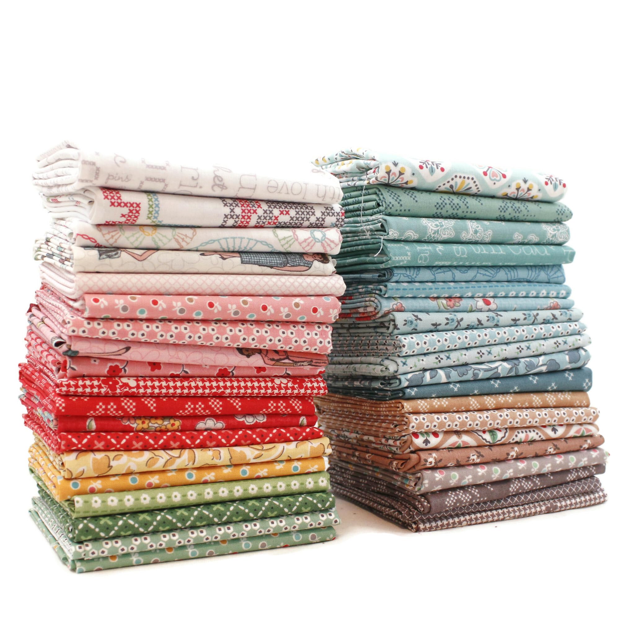 Stitch Fat Eighth Bundle (39 Pieces) by Lori Holt for Riley Blake 9 x 21 inches (22.86 cm x 53.34 cm) Fabric cuts DIY Quilt Fabric