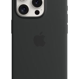 Apple iPhone 15 Pro Silicone Case with MagSafe - Black