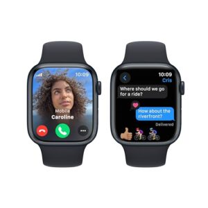 Apple Watch Series 9 [GPS + Cellular 45mm] Smartwatch with Midnight Aluminum Case with Midnight Sport Band M/L. Fitness Tracker, Blood Oxygen & ECG Apps, Always-On Retina Display