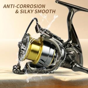 HISHARK Fishing Reel Spinning Reels, 5+1 Ball Bearings,6.2:1 Gear Ratio,HS 4000 Series, Ultra Smooth/Ultralight Perfect for Fishing