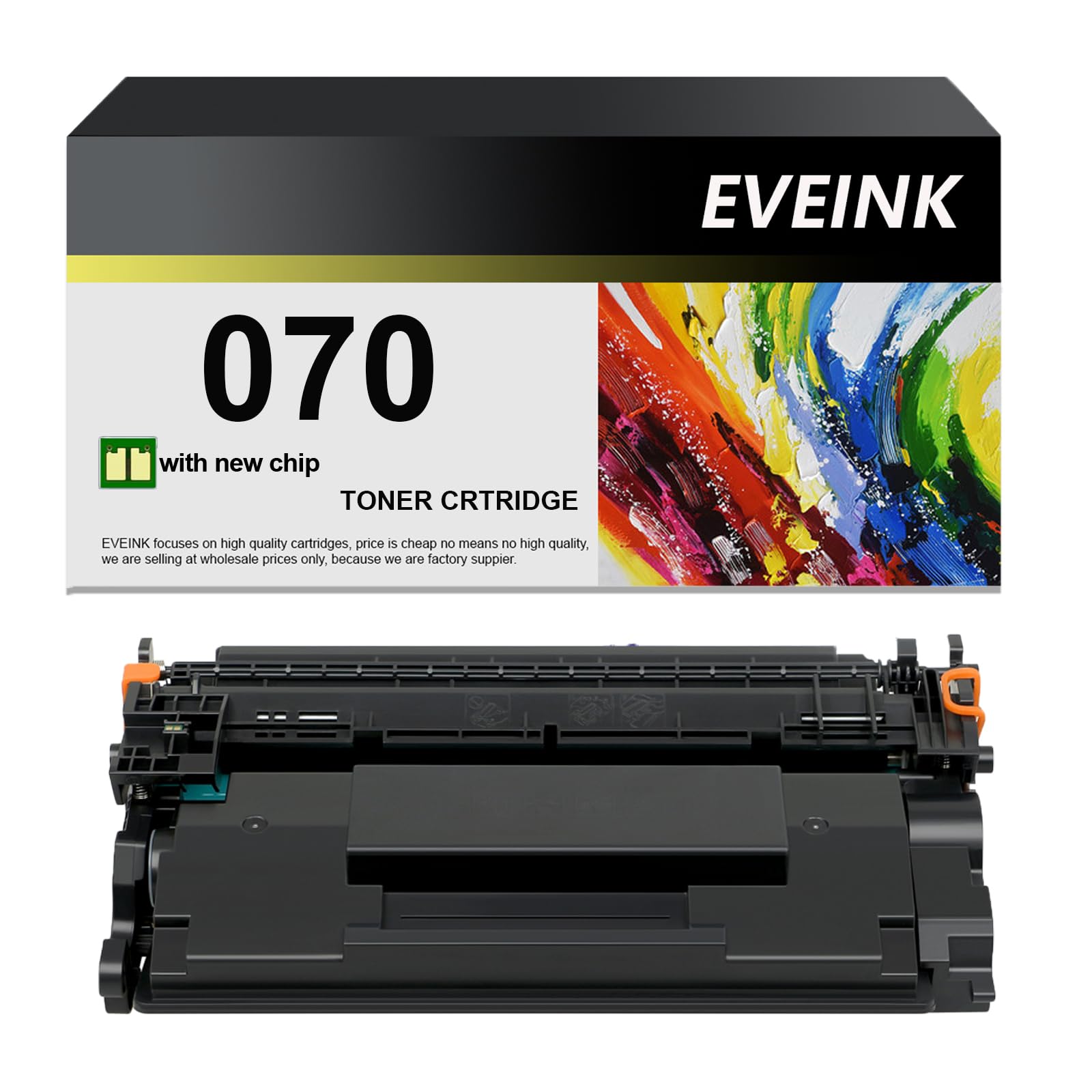 EVEINK 070 CRG070 CRG-070 Black Toner Cartridge with New Chip Compatible with CAN0N imageCLASS MF465dw MF462dw LBP247dw LBP246dw Printer (1-Pack,Black)