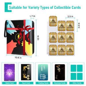 OCCKIC 9 Pocket Card Binder,Card Binder for Cards,900 Pockets Trading Card Binder with 50 Removable Sleeves,Card Binder Book for MTG, Game Cards, Baseball Sport Cards