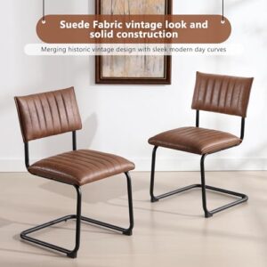 BV Vintage Suede Mid Century Dining Chairs Set of 4 - Elegant and Comfortable