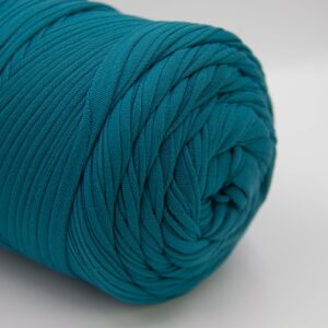 MSyarn 400g T Shirt Yarn, Tshirt Crochet Yarn for Crocheting Bag/Craft Project/Home Decor, 14.1oz/400g, 120yd/110m Crochet with Polyester Spandex Blend Stretch Fabric(Peacock Blue)