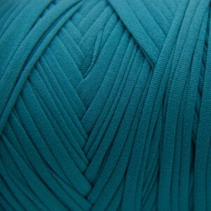 MSyarn 400g T Shirt Yarn, Tshirt Crochet Yarn for Crocheting Bag/Craft Project/Home Decor, 14.1oz/400g, 120yd/110m Crochet with Polyester Spandex Blend Stretch Fabric(Peacock Blue)