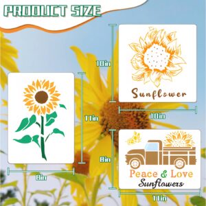 Flower Stencils for Painting, Ideal Spray Paint Stencil for Wall Decor and Crafts, Enhance Your Creations with Detailed Flower Designs, Sunflower Stencils Large Wall Stencils