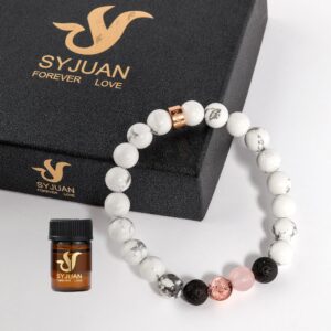 SYJUAN Aromatherapy Gifts for Women Lava Rock Beads Healing Crystal Bracelets Essential Oil Diffuser Beauty Birthday Gifts Ideas for Girlfriend Mom