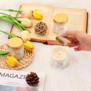 MTLEE 10 Pcs Christmas Scented Candles Gift Set 3.5 oz Soy Wax Candles Jar Christmas Light Sign Thank You Gift Candle Coworker Appreciation Gift for Employee Teacher Nurse Volunteer