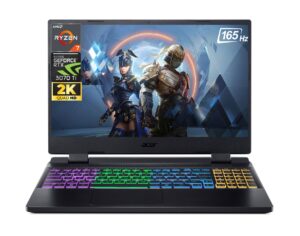 acer 2023 newest nitro 5 gaming laptop, 15.6" qhd 165hz display, amd ryzen 7 6800h up to 4.7ghz, nvidia geforce rtx 3070 ti, 32gb ddr5 ram, 2tb ssd, wi-fi 6e, backlit keyboard, windows 11 home