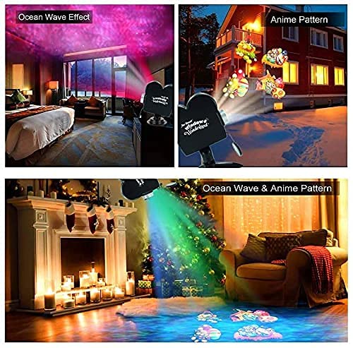 2024 Halloween Holographic Projector,Halloween Hologram Projector Christmas Window Projector Decorations,Lights Outdoor Portable Holographic Projection with Tripod,12 Movies Christmas Halloween