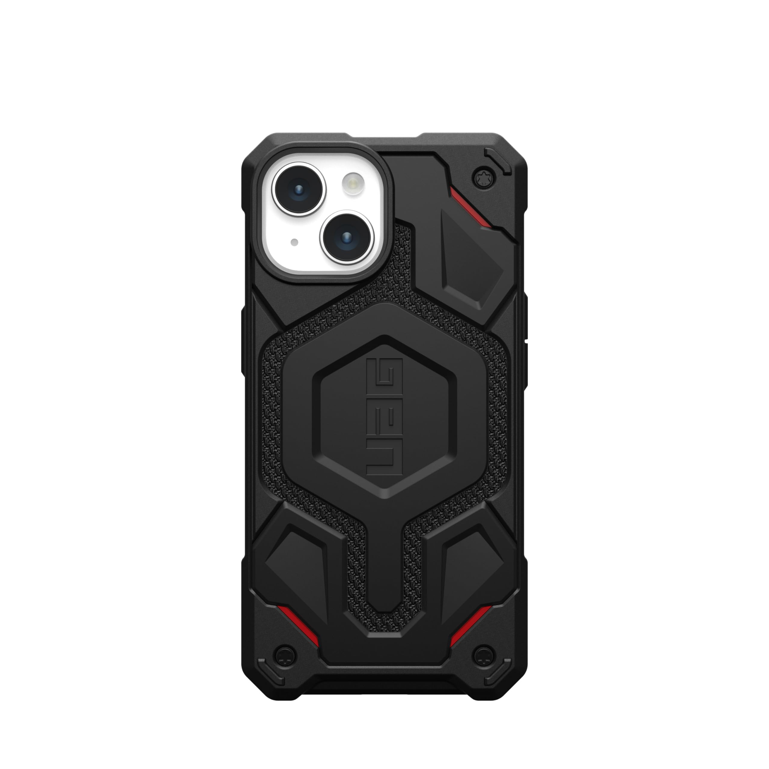 URBAN ARMOR GEAR UAG Designed for iPhone 15 Case 6.1" Monarch Pro Kevlar Black Compatible with MagSafe Bundle with UAG Screen Protector Glass Shield Plus 6.1"