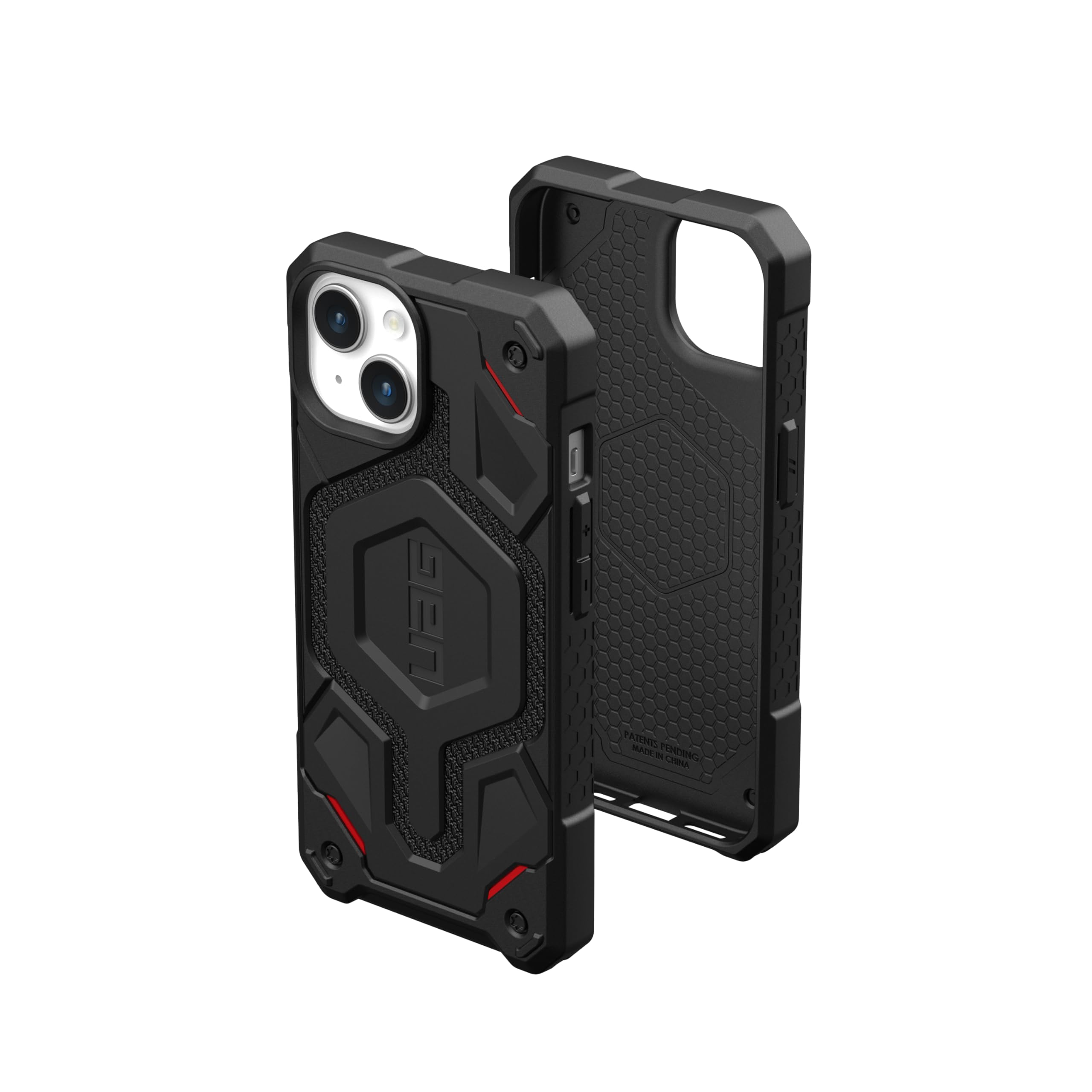 URBAN ARMOR GEAR UAG Designed for iPhone 15 Case 6.1" Monarch Pro Kevlar Black Compatible with MagSafe Bundle with UAG Screen Protector Glass Shield Plus 6.1"