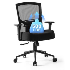 savourseat swivel ergonomic office mesh chair heavy duty big & tall 500lbs swivel office chair conference modern executive computer 3d armrests mesh chair