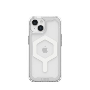 URBAN ARMOR GEAR UAG Designed for iPhone 15 Case 6.1" Plyo Ice/White Compatible with MagSafe Bundle with UAG Screen Protector Glass Shield Plus 6.1"