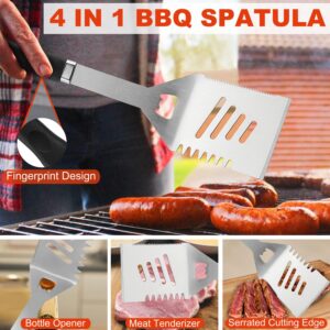 N NOBLE FAMILY BBQ Tools Accessories Set with Non-slip Handle - Portable BBQ Set for Camping - 30PCS High-Grade, Practical, Complete BBQ Utensils Set - All The Grill Utensils Needed for Barbecuing