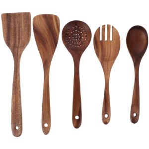 1 set reusable utensils kitchen utensils wood utensils wooden utensils wood reusable utensil colander spoon wood spoon housewarming spoon for cooking soup wood wok spatula