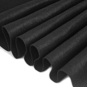 craft felt fabric by the yard thickness 1.6mm 36" x 72" soft and durable felt fabric for sewing crafts blankets diy creative project (black)