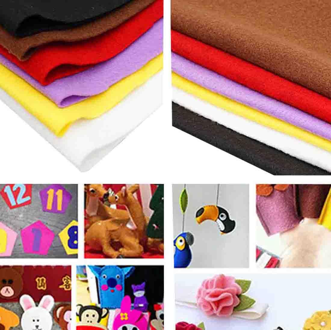 Craft Felt Fabric by The Yard Thickness 1.6mm 36" x 72" Soft and Durable Felt Fabric for Sewing Crafts Blankets DIY Creative Project (Black)