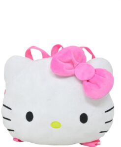 fast forward hello kitty head shaped plush backpack 10"x13"