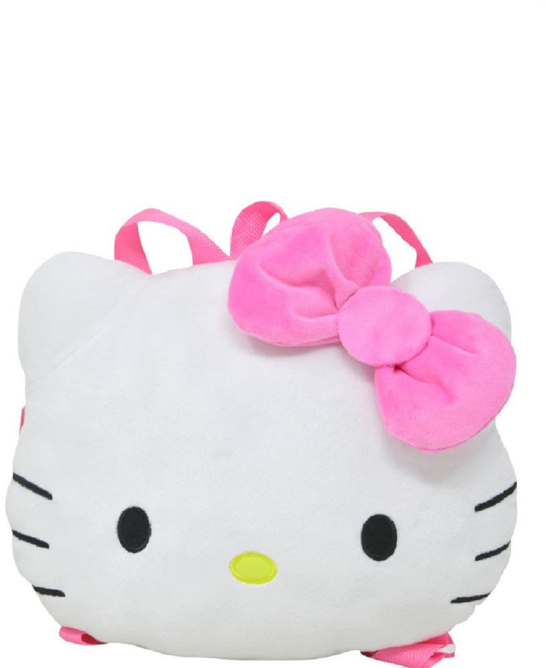 Fast Forward Hello Kitty Head Shaped Plush Backpack 10"x13"