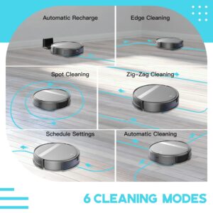 MANVINS Robot Vacuum and Mop Combo, Robotic Vacuum Cleaner with WiFi/App/Alexa, Self-Charging Mopping Robot Vacuum Cleaner, Max Strong Suction Ideal for Home