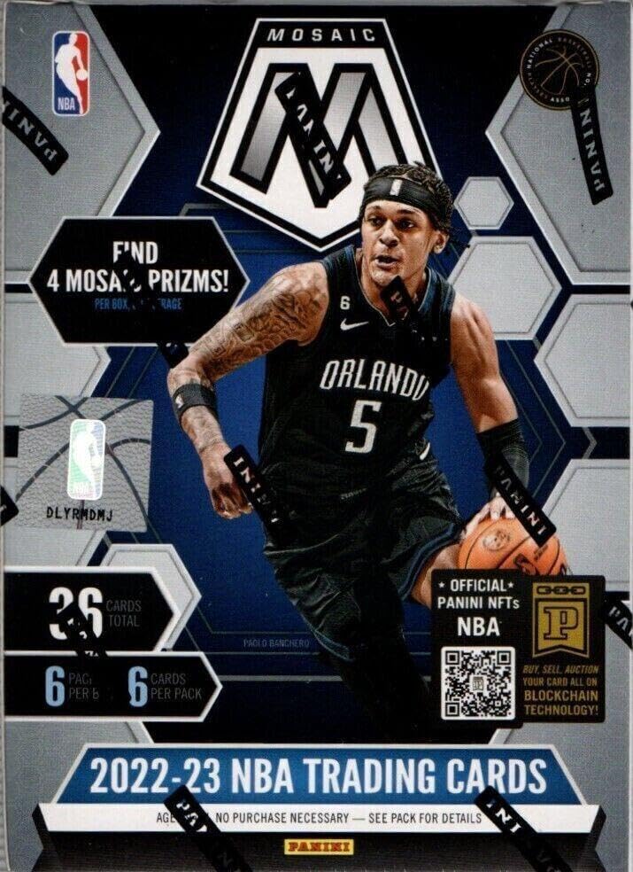 2022-23 Panini Mosaic NBA Basketball Trading Card Blaster Box - Unsigned Basketball Cards