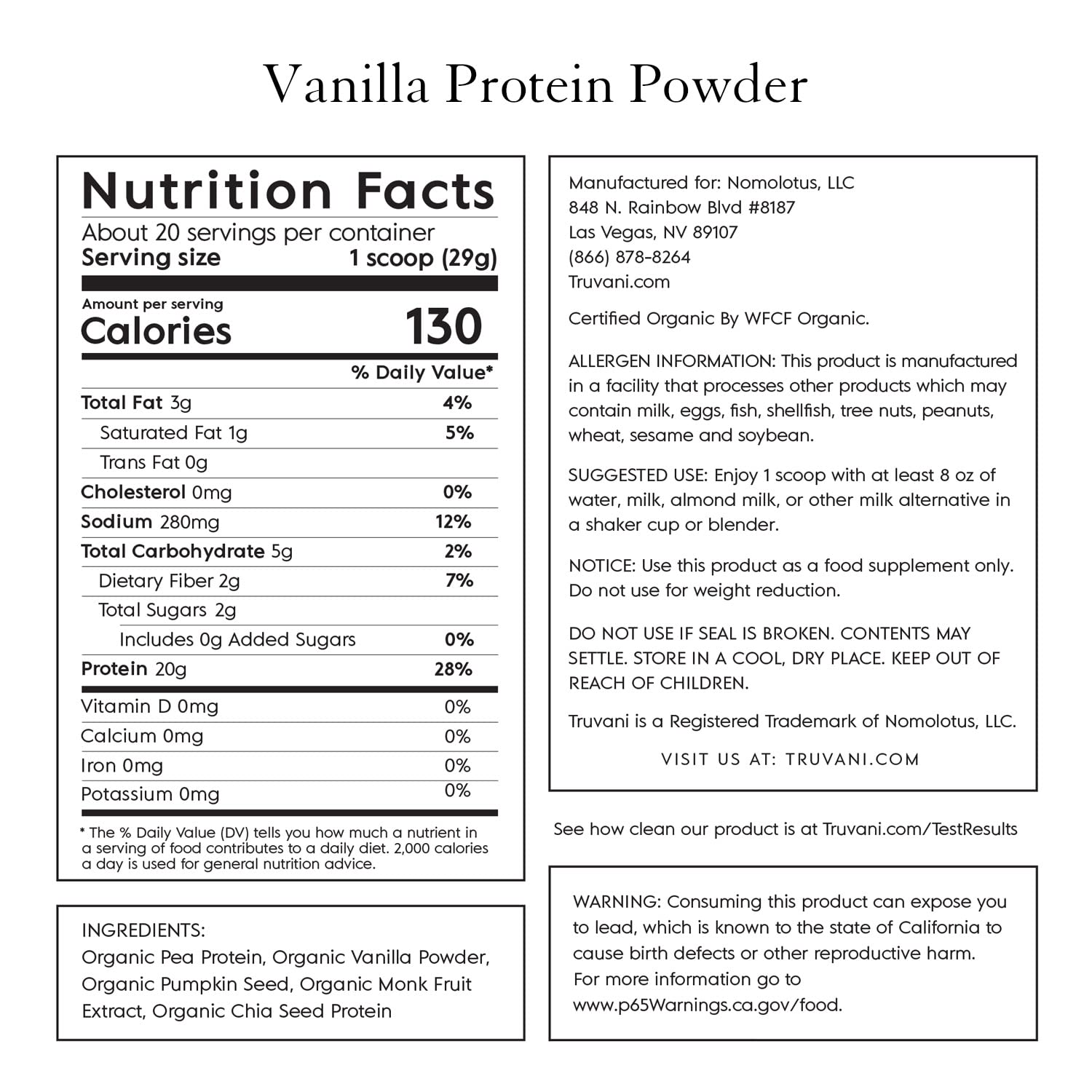 Truvani Vegan Vanilla Protein Powder with Frother & Scoop Bundle - 20g of Organic Plant Based Protein Powder - Includes Portable Mini Electric Whisk & Durable Protein Powder Scoop