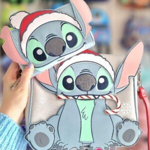 Loungefly Disney Stitch Holiday Glitter Crossbody Bag