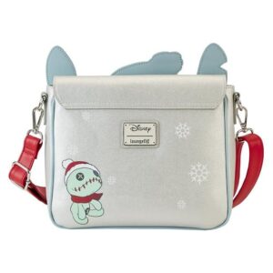 Loungefly Disney Stitch Holiday Glitter Crossbody Bag